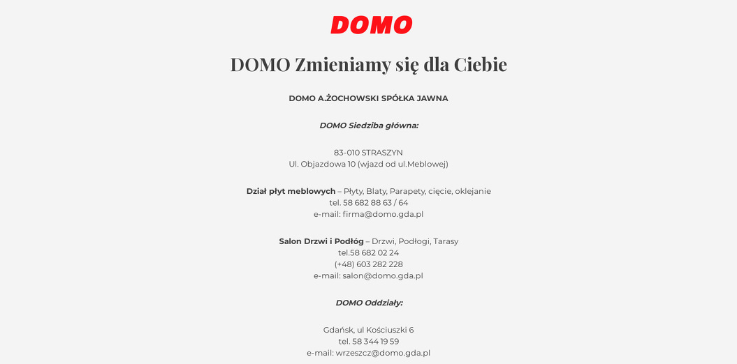 DOMO SP Z O O SPÓŁKA KOMANDYTOWA